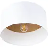 Image de Plafonnier TELESTO blanc/marron clair 1xE27 15W tissu/bois/acier 20x35x35cm Sollux Lighting