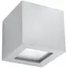 Image de Applique céramique LEO gris 1xE27 15W céramique/verre 14x14x14cm Sollux Lighting