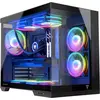 Image de Boîtier PC MODECOM Volcano Panorama Apex ARGB 7F, gris, tour de taille moyenne, 7 ventilateurs ARGB, fenêtre en verre panoramique, 150 mm, idéal pour les ordinateurs de jeu