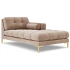 Image de Méridienne Droite En Velours Beige