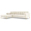 Image de Canapé D'Angle Gauche 5 Places En Velours Beige Clair