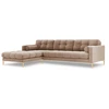 Image de Canapé D'Angle Gauche 5 Places En Velours Beige
