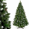 Image de KADAX Sapin de Noël artificiel 180 cm avec givre et cônes, vert Sapin avec 391 branches
