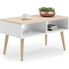 Image de Table basse robuste SANDI, Table de salon moderne avec espace de rangement, Idéale pour le salon et le lounge