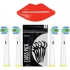Image de Oral-B Brossettes 3D White 4 pièces avec dentifrice Squeezer Flosser