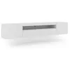 Image de Lowboard TV Armoire Aura 200 cm Suspendue ou posée universelle Armoire basse TV Board Sideboard HiFi Table Armoire suspendue (blanc mat sans LED)