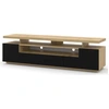 Image de TV Lowboard Armoire EVA 180 cm TV Table Sideboard double plateau TV Commode Table HiFi Chêne Artisan (avec éclairage LED)
