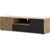 Image de Armoire TV AURIS 150 cm TV Stand artisan chêne / noir mat