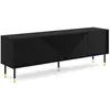 Image de Meuble TV Aglaé avec 4 portes, couleur noire, 180 cm