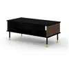 Image de Table basse Rani, aspect bois et couleur noire, 110 cm