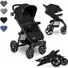 Image de Poussette LIONELO Annet Plus jusqu'à 22 kg, dossier inclinable, pliage facile, roues EVA, ceinture 5 points, canopy XXL, moustiquaire