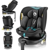 Image de Siège enfant Lionelo Navy i-Size 360° base pivotante EasyTurn, 40-150 cm, montage avec ISOFIX et un pied de support, norme R129 - Noir Turquoise