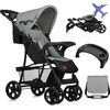 Image de Lionelo Emma Buggy petite poussette pliable avec position allongée Grey Dove