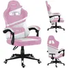 Image de Huzaro Force 4.4 | Chaise de jeu Chaise de bureau Chaise de bureau ergonomique | Appuie-tête Coussin lombaire Réglable en hauteur Fonction bascule | Tissu | Rose