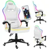 Image de Huzaro Force 4.4 RGB Chaise de jeu blanche