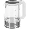 Image de Mesko | Bouilloire | MS 1301w | Electrique | 1850 W | 1.7 L | Verre/acier inoxydable | Base pivotante 360° | Blanc