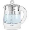 Image de Adler | Bouilloire | AD 1299 | Electrique | 2200 W | 1.5 L | Verre / acier inoxydable | Base pivotante 360° | Blanc