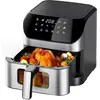 Image de KRAFT&DELE | Friteuse à air chaud, 8L, 80-200C, Airfryer, avec hublot, éclairage intégré, Friteuse à air chaud, Petite cuisine pauvre en graisse, moins d'huile