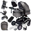 Image de GaGaDumi Florida poussette 3 en 1 set complet avec siège auto - Baby Stroller - poussette combinée 3 en 1 set complet pneus pleins - sac à langer