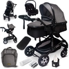 Image de GaGaDumi Florida poussette 3 en 1 set complet avec siège auto - Baby Stroller - poussette combinée 3 en 1 set complet pneus pleins - sac à langer