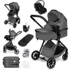 Image de GaGaDumi SoHo poussette combinée 3-en-1 i-Size, nacelle & siège auto, ultra légère 7 kg, e avec accessoires Gris