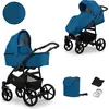 Image de Kunert MATA 2in1 en bleu/marine - poussette bébé polyvalente pour le confort et la sécurité