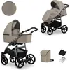 Image de Kunert MATA Poussette 2en1 marron avec châssis graphite pour nourrissons