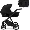 Image de Kunert IVENTO 2in1 poussette en noir avec cadre noir