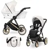 Image de Kunert Ivento Premium 2in1 poussette en blanc avec cadre doré et de nombreux accessoires