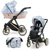 Image de Kunert Ivento Premium 2in1 Poussette en rose/coloré avec cadre doré et accessoires