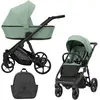 Image de Kunert Arizo 2in1 poussette en vert/menthe avec nacelle et siège sport