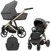 Image de Poussette Kunert Arizo Premium 2en1 anthracite avec châssis doré - légère, élégante et polyvalente