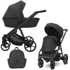 Image de Kunert ARIZO 2in1 Poussette éco-cuir en noir, nacelle et accessoires