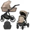 Image de Kunert ARIZO 2in1 Poussette éco-cuir en marron/cappucino, nacelle et accessoires