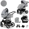 Image de Kunert 3in1 MATA poussette bébé en gris - sûr et confortable pour votre enfant