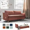 Image de MIUFORM Charming Charlie Slim - Canapé avec fonction lit et coffre de lit - 225x90cm - rouge brique - Canapé-lit 3 places