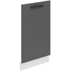 Image de Belini panneau frontal pour lave-vaisselle PZ. Façade pour lave-vaisselle largeur 45 cm. Façade pour lave-vaisselle avec poignée, argent mat