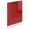 Image de Belini panneau frontal pour lave-vaisselle PZ. Façade pour lave-vaisselle largeur 60 cm. Façade pour lave-vaisselle avec poignée, rouge brillant