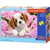 Image de Castorland Puppy en fleurs roses Puzzle 180 Teile B-018185