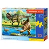 Image de CASTORLAND Puzzle 70 pièces - Tyranosaure vs Tricératops
