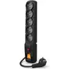Image de HSKDATA W0094 Acar F5PRO barre parafoudre avec filtre, noir 5 m