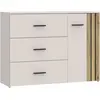 Image de Commode - 3 tiroirs - Cachemire - L120 x P41x H90 cm - WAIKATO