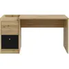 Image de COXIM Bureau droit - Chêne / Noir - 139,6 x 74 x 59,8 cm