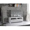 Image de Armoire TV blanc et gris mat - 95 x 36 x 34,5 cm