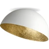 Image de Plafonnier dôme rond blanc-doré 35 cm pour salon au-dessus de la table Sfera 1xE27 15W Sigma Lighting
