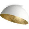 Image de Plafonnier Dôme Rond Blanc/or 35 Cm Sfera E27 Sigma