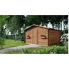 Image de Abri de jardin en bois - 16m2 - 4x4m - Traité - Ep. 28mm - Couleur: marron - DOM144 - ALTANKA