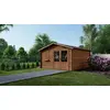 Image de Abri de jardin en bois - 16m2 - 4x4m - Traité - Ep. 28mm - Couleur: marron - DOM181 - ALTANKA