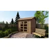 Image de Abri de jardin en bois - 9m2 - 3x3m - Traité - Ep. 28mm - Couleur: marron - DOM676 - ALTANKA