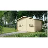 Image de Abri de jardin en bois - 12m2 - 4x3m - Ep. 28mm - Couleur: naturel - DOM337 - ALTANKA